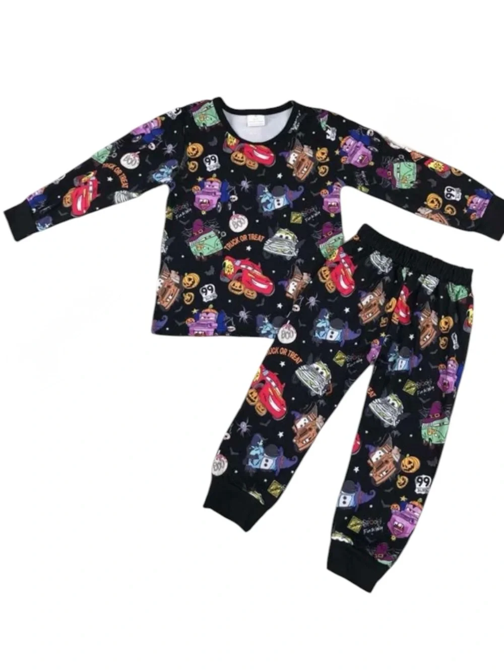 New Boys Boutique Cars Halloween Pajama Set  Disney Mater Lightning McQueen